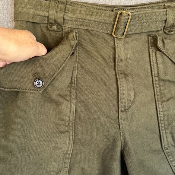 Banana Republic Factory Olive High Waist Shorts - Picture 2 of 10